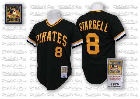 80% Discount Pittsburgh Pirates 8 Willie Stargell Black Alternate Throwback MLB Jersey